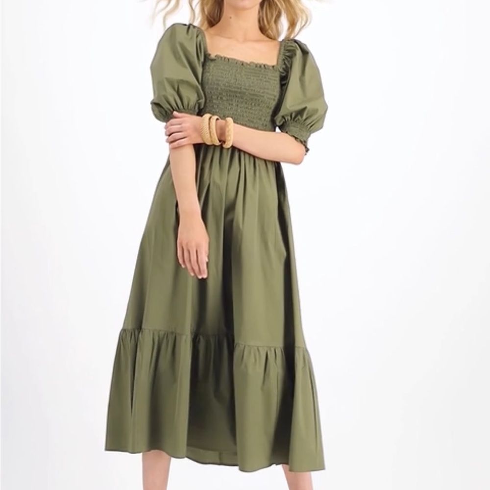 INC International Concepts Smock Puff-Sleeve Dress